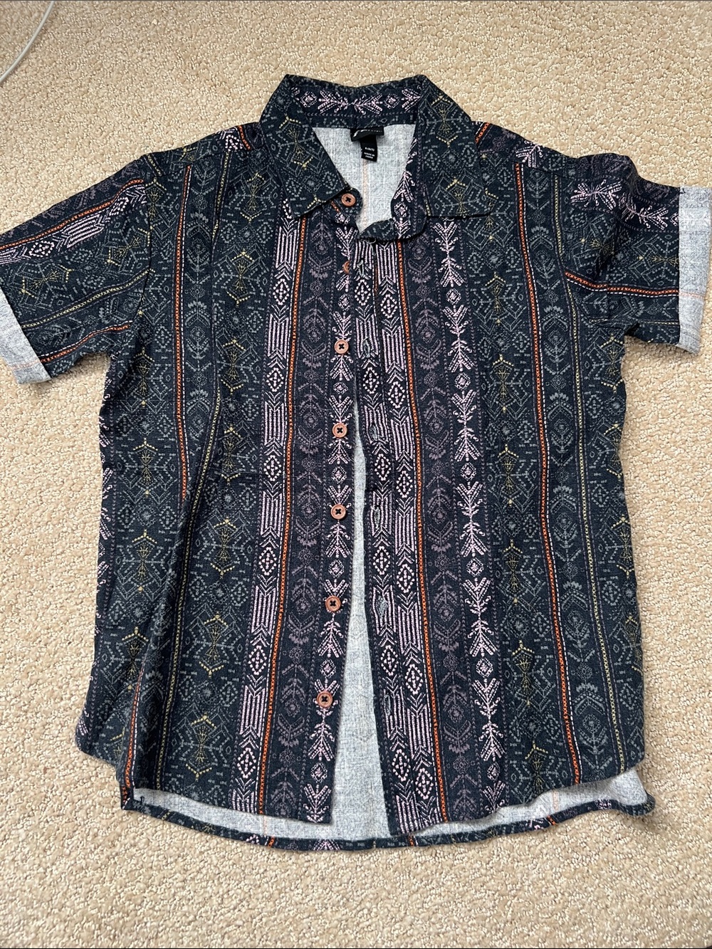 art class Black Shirt with Pink and Orange Tribal Accents